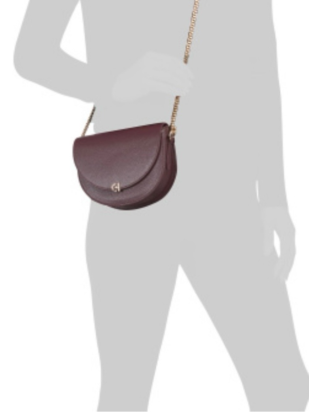 NWT Cole Haan Evie Chain Saddle Bag in Black